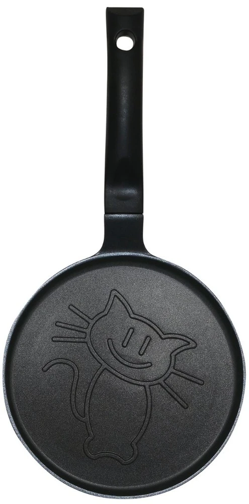 Keptuvė Blynų kepimo forma, kačiuko rašto, aliuminio, nelimpanti danga, juoda, 18 cm skersmens, Klausberg, kb-7973