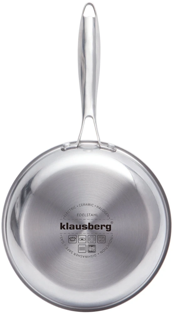 Klausberg Keptuvė Keptuvė, nepridegančia danga, korio formos, 20 cm, 3 sluoksnių, 304 plienas, be PFOA