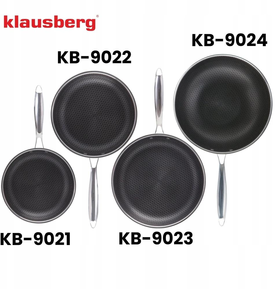 Klausberg Keptuvė danga nelimpantis korys, 28 cm, 3 dalių, stalas 304, be polivinilchlorido