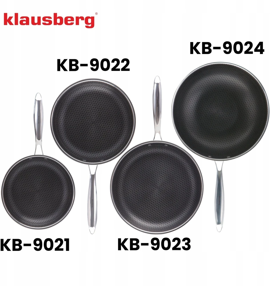 Klausberg Keptuvė danga nelimpantis korys, 28 cm, 3 dalių, stalas 304, be polivinilchlorido