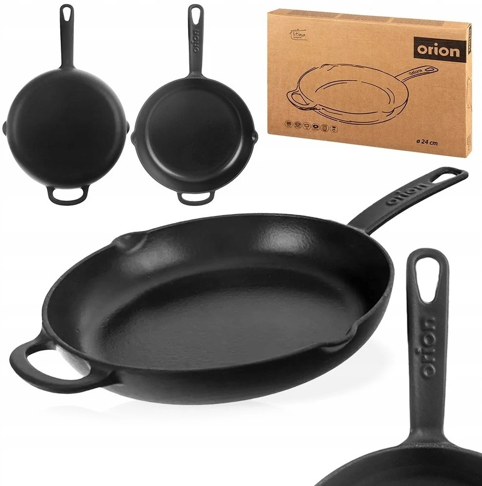 Krisberg Orion Ketaus keptuvė 24 cm emaliuota, universali naudojimui