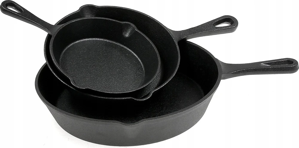 Rinkinys 3 PATELNI 16 / 20 / 25CM INDUKCJA CIĘŻKIE KRISBERG KS-2573