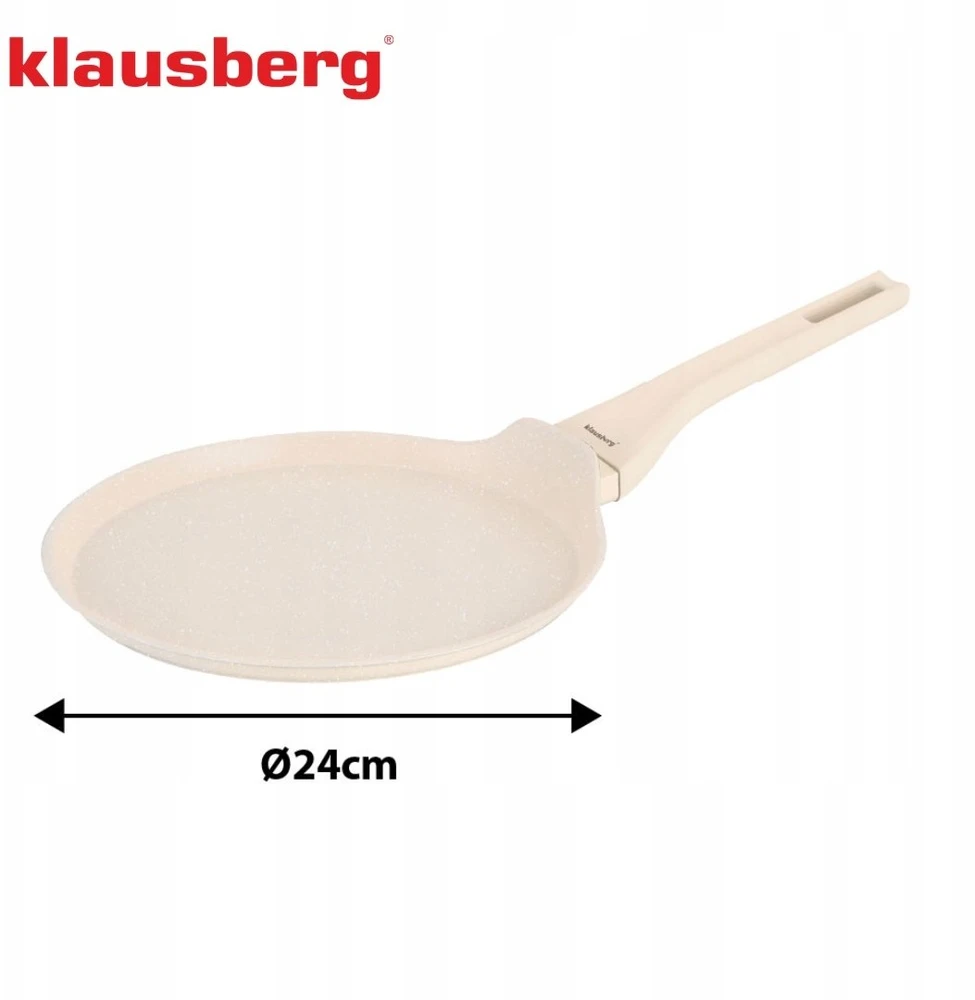 Maestro Keptuvė Klausberg blyninė, smėlio spalvos marmuras, 24 cm skersmens
