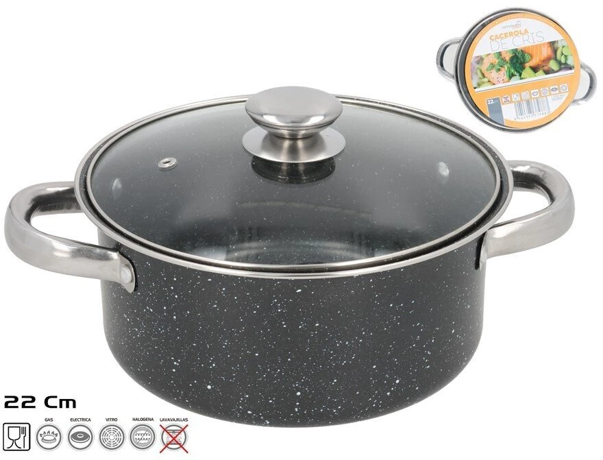 Kitchengo Puodas CRIS GRANITE 22cm 3.2L Nepridegantis