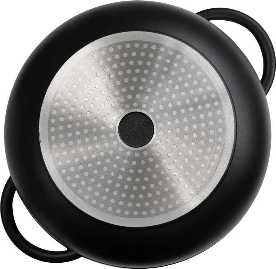 Orion Wok keptuvė GRANDE 32 cm granitinė su stikliniu dangteliu