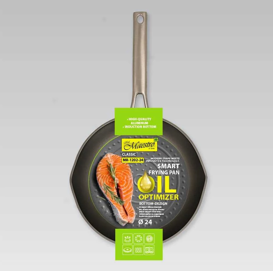 Smart frying pan MAESTRO MR-1202 (MR-1202-24) 24 cm Juodas, Pilkas