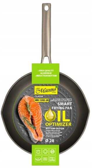 Smart frying pan MAESTRO MR-1202 (MR-1202-28) 28 cm Juodas, Pilkas