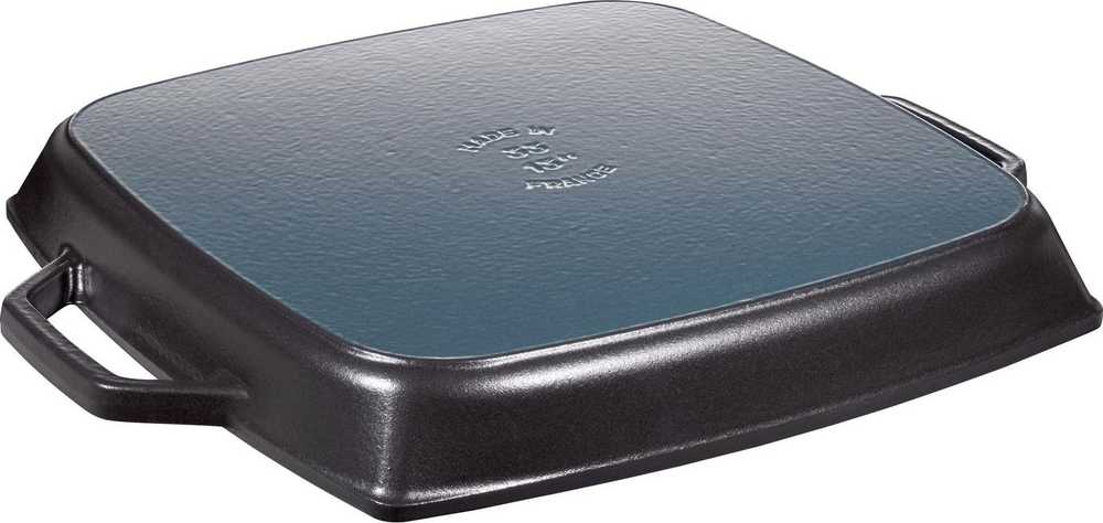 STAUB 40511-783-0 kvadratinė ketaus keptuvė su dviem rankenomis, 33 cm, juoda