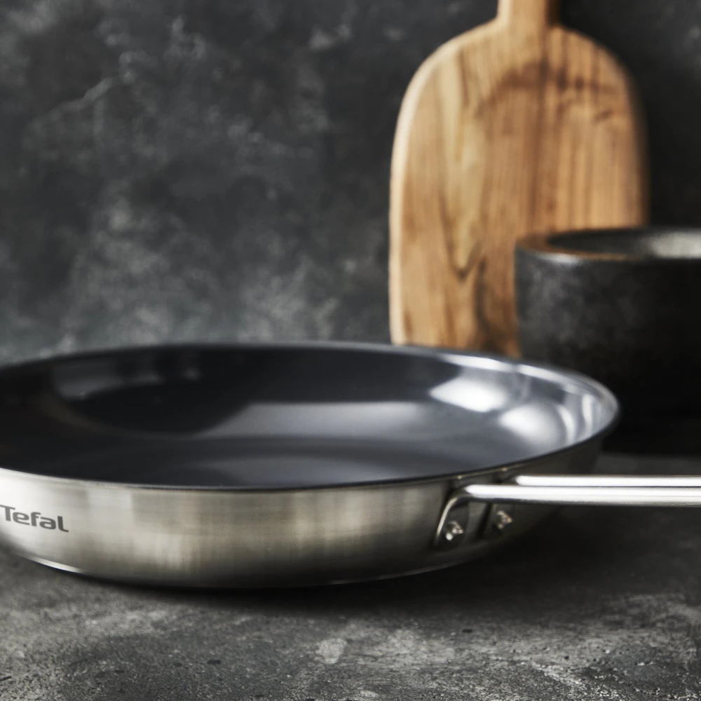 Keptuvė Tefal Nordica Round, All-purpose pan, Juodas, Nerūdijantis plienas, Ceramic, Nerūdijantis plienas, 2.5 L (H8710655)