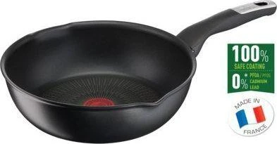 TEFAL Multipan G2557572 Neriboto kepimo keptuvė, 22 cm skersmens, tinka indukcinei kaitlentei, fiksuota rankena, Juodas - Noir