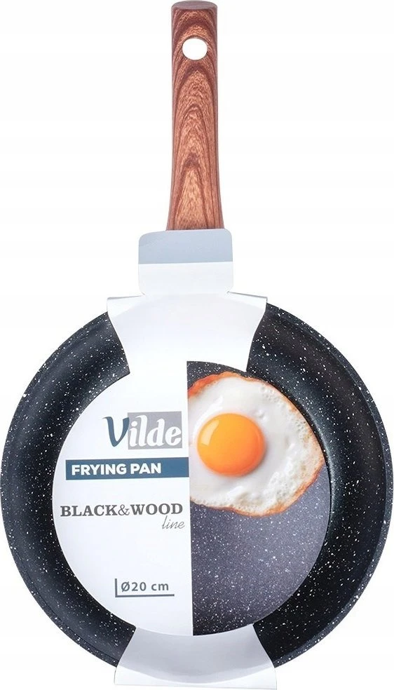 Keptuvė Vilde Juodas&amp;Wood 20 cm su granitine danga
