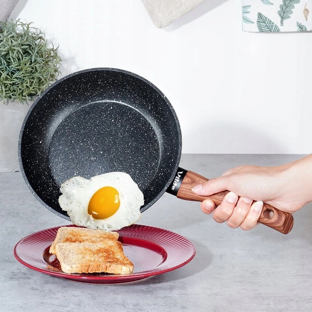 Keptuvė Vilde Juodas&amp;Wood 20 cm su granitine danga
