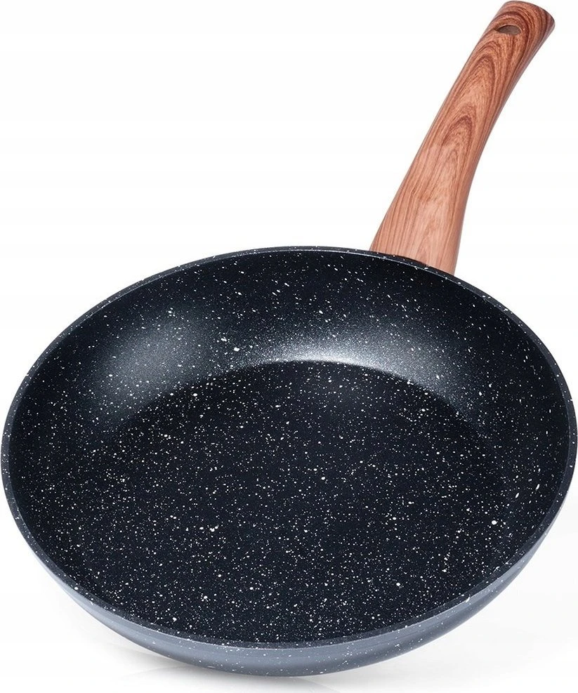 Keptuvė Vilde Juodas&amp;amp;Wood 24 cm aliuminė su granitine danga