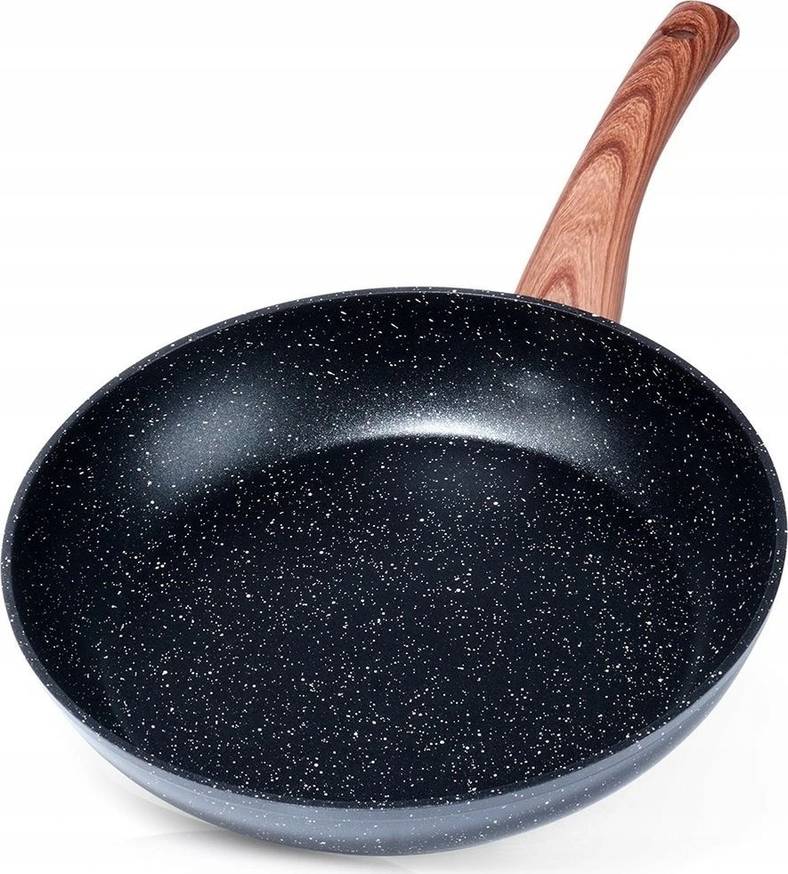 Keptuvė Vilde Juodas&amp;amp;Wood 26 cm aliuminė su granitine danga