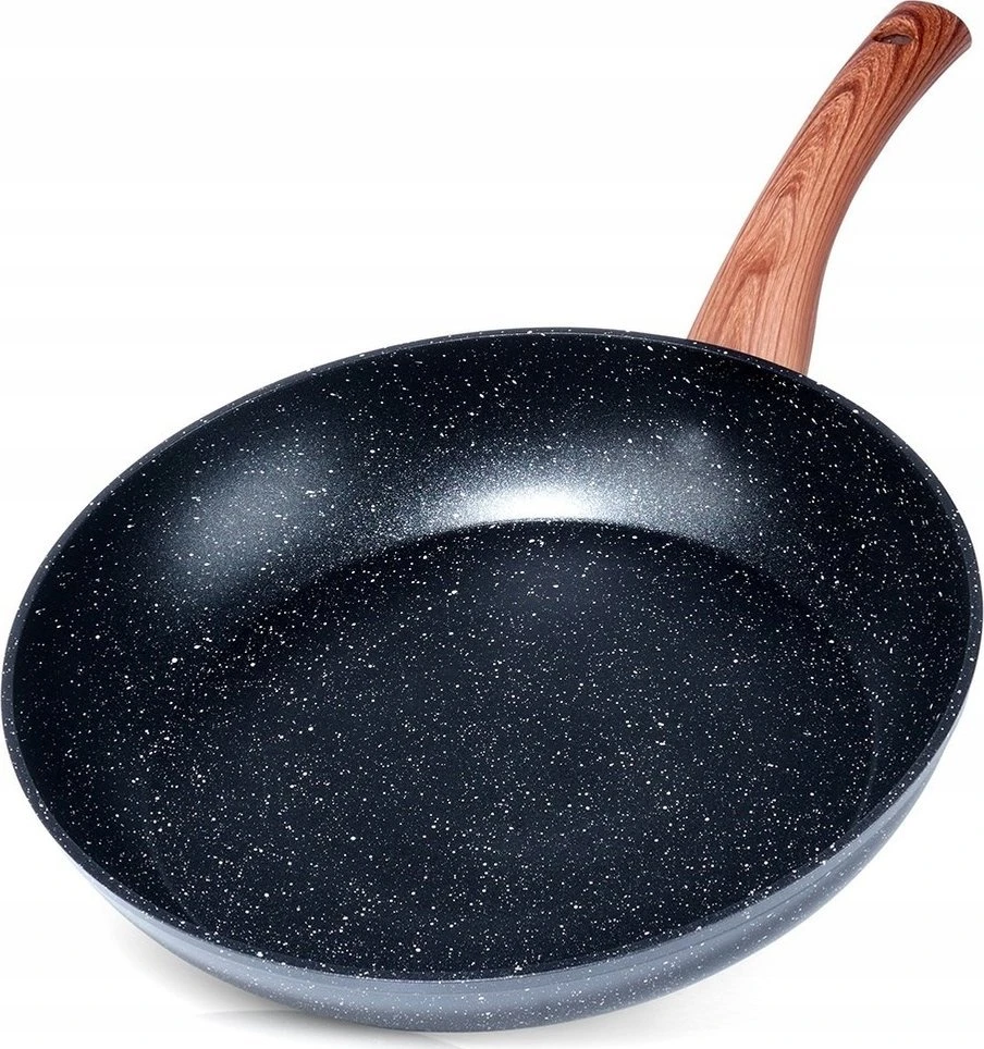 Keptuvė Vilde Juodas&amp;Wood 28 cm aliuminė su granitine danga