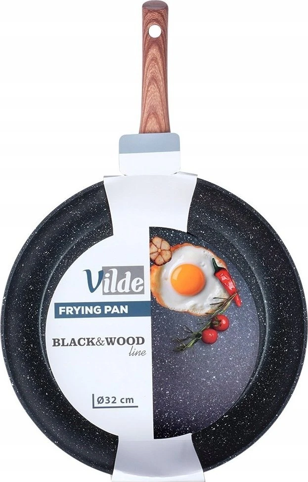 Keptuvė Vilde Juodas&amp;Wood 32 cm su granitine danga