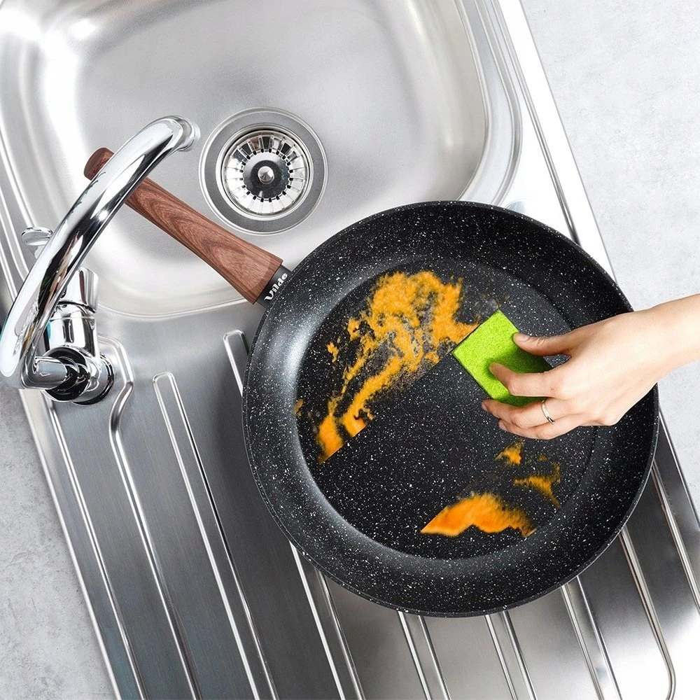 Keptuvė Vilde Juodas&amp;Wood 32 cm su granitine danga