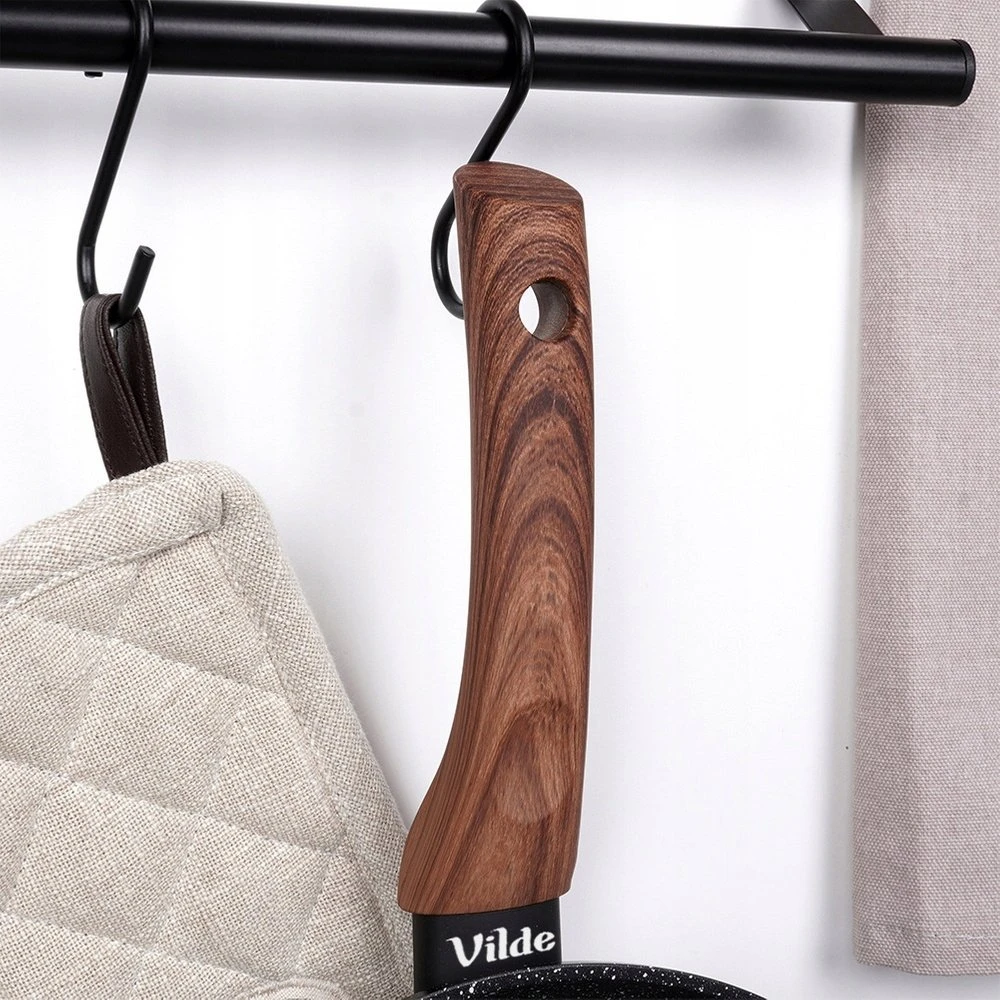 Blynų keptuvė Vilde Juodas&amp;Wood 24 cm