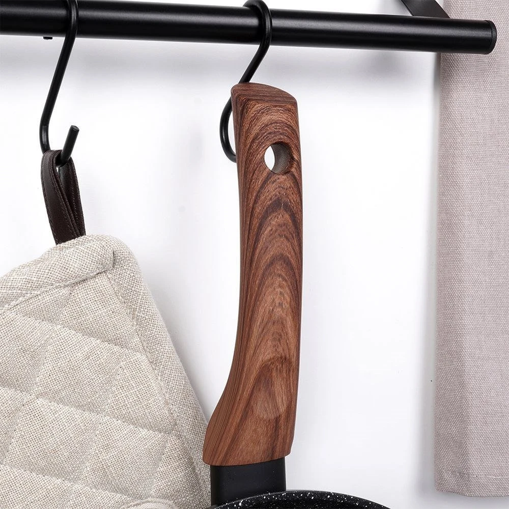 Vilde Blynų keptuvė granitinė neprideganti Juodas&WOOD 26 cm