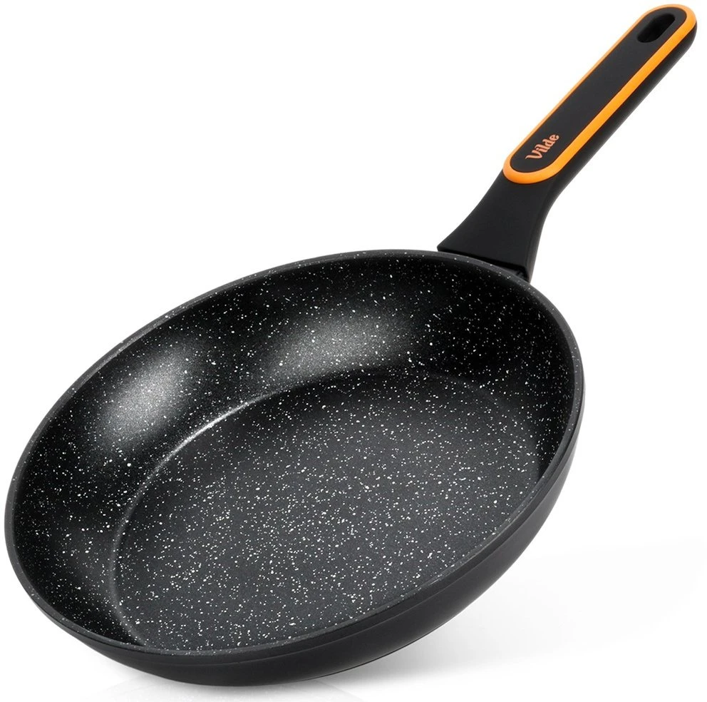 Vilde Keptuvė granitinė 26 cm, Aliuminis, Nesvylančio paviršiaus, Juoda ir oranžinė