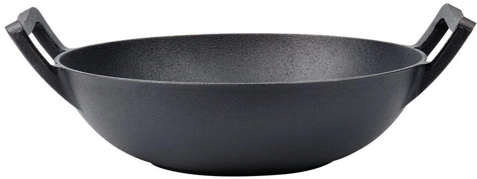 Ketaus wok keptuvė Vilde Cast Line 32 cm, juoda
