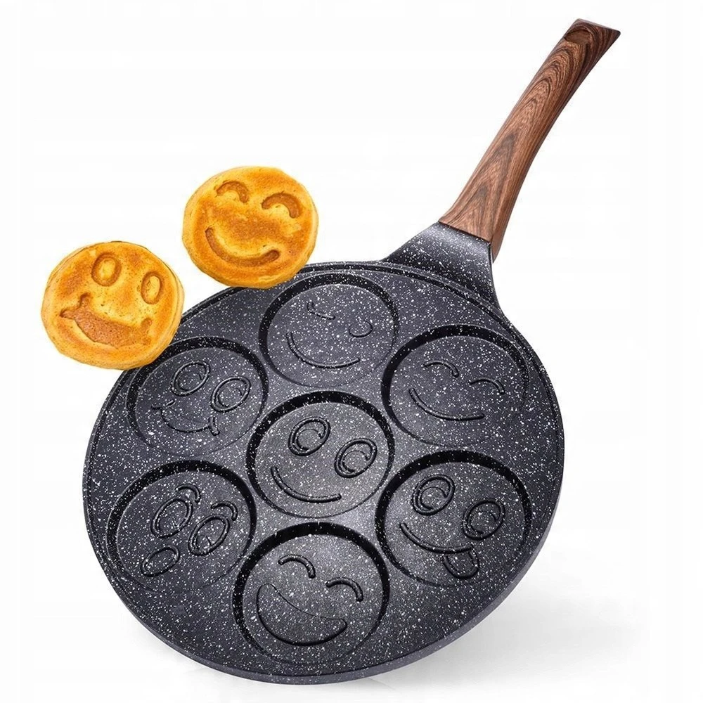 Vilde Keptuvė kiaušiniams granitinė neprideganti Juodas&WOOD 26 cm