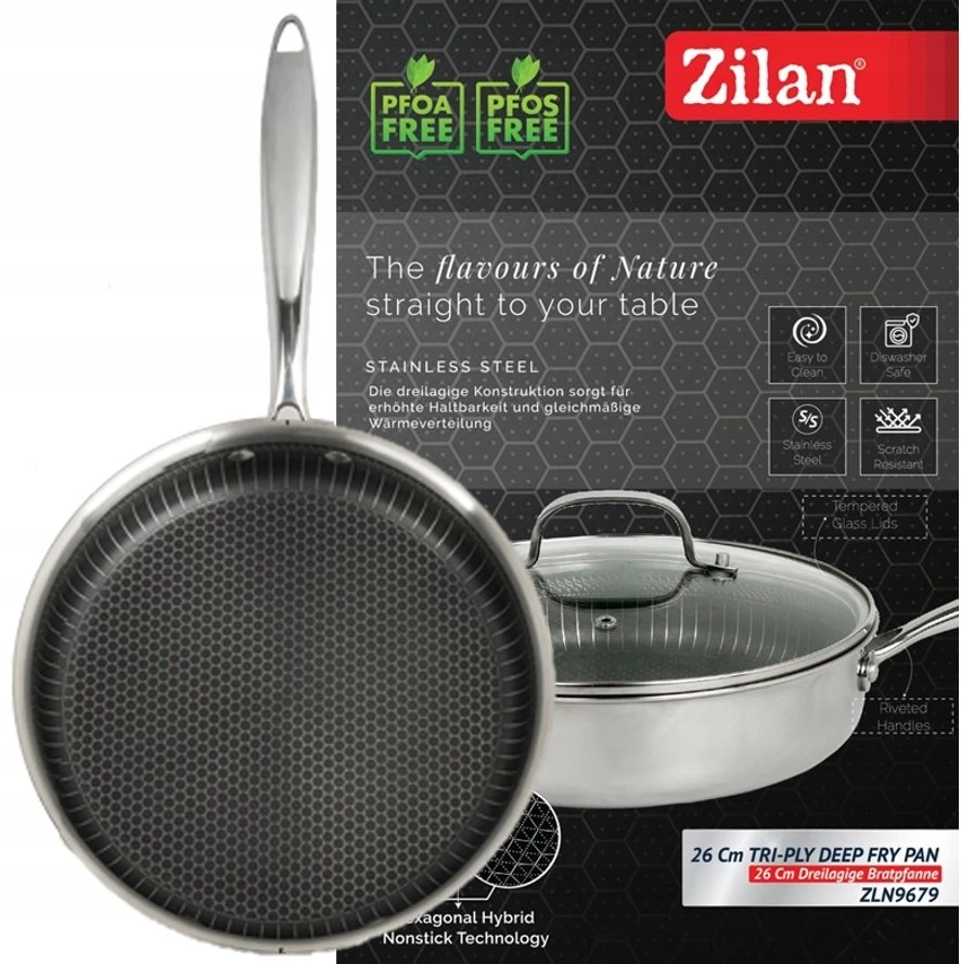 Zilan ZLN9679 Gilaus kepimo keptuvė su dangčiu 26cm