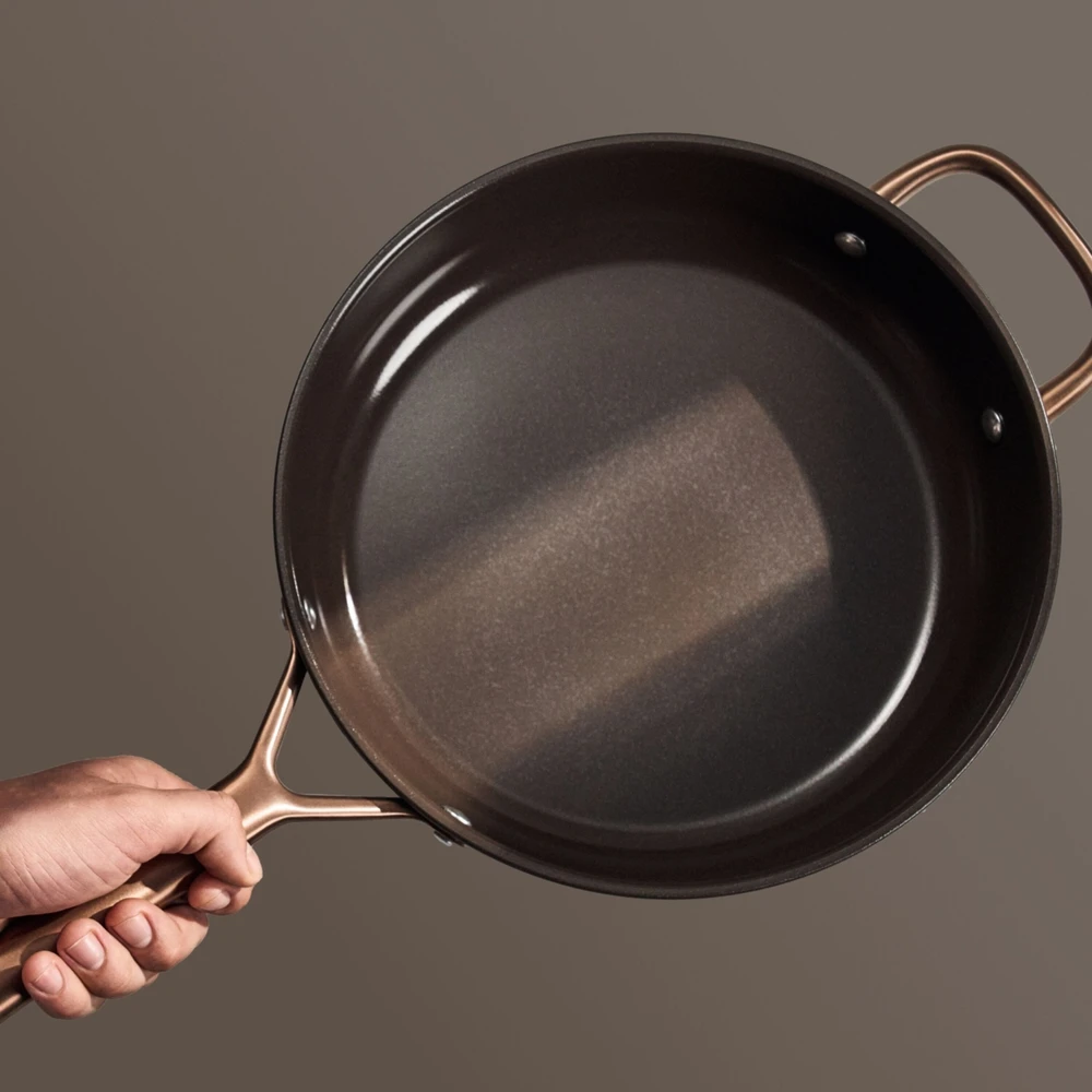 Keptuvė Zwilling ZWILLING Milano troškinimo keptuvė su stiklu dangčiu 28 cm, ruda