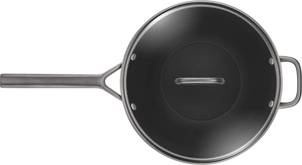 Keptuvė Zwilling ZWILLING Milano wok su stiklo dangčiu 30 cm, juoda
