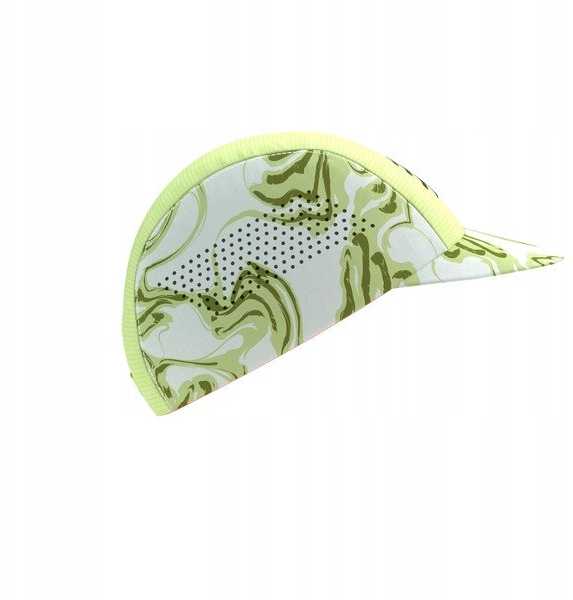 Kepurė Compressport „Pro Racing“ kepuraitė – žalia, maskuojanti / fluorescencinė raudona