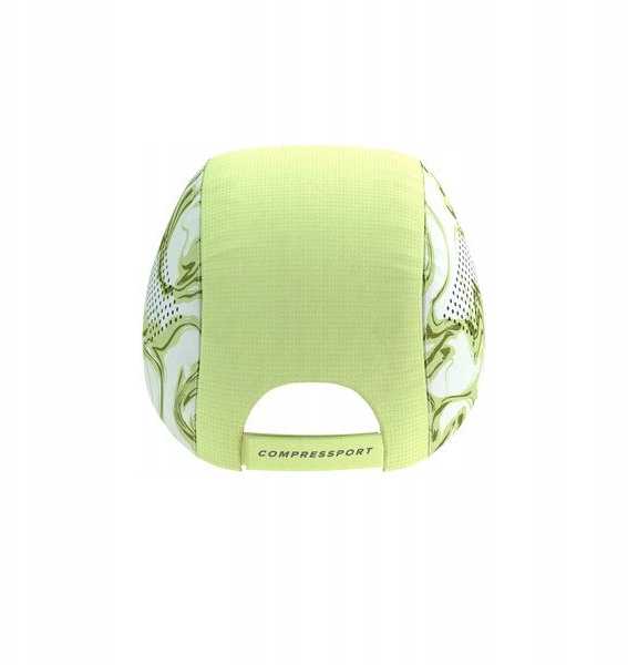 Kepurė Compressport „Pro Racing“ kepuraitė – žalia, maskuojanti / fluorescencinė raudona