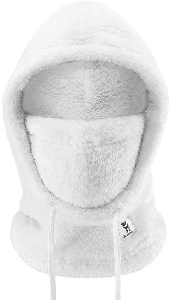 Qunature Arctic Velvet Ski Balaclava Size L – baltos spalvos