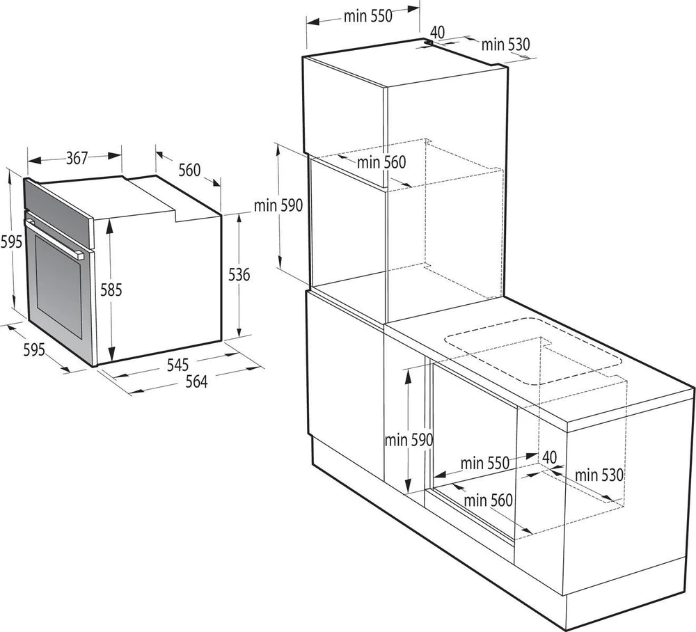 Gorenje | Orkaitė | BPS6737E14BG | 77 L | Daugiafunkcis | Pirolizė | Elektroninė | Garų funkcija | Aukštis 59,5 cm | Plotis 59,5 cm | Judėja