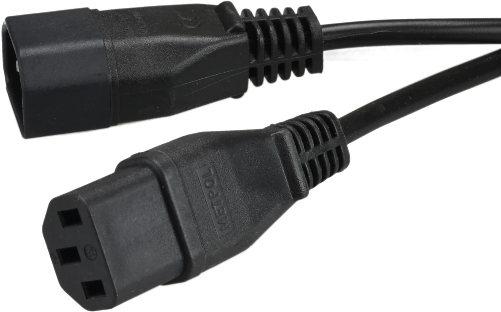 Kerg Ilgintuvas 230V IEC320 C14/C13 0,5 m juodas