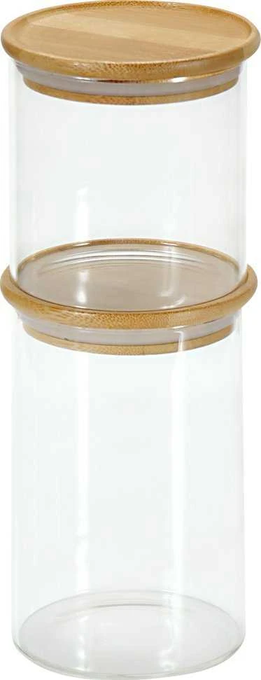Kesper Indas biriems produktams, stiklas/bambukas, 1,2 l, D 10 cm, H 20 cm, vnt