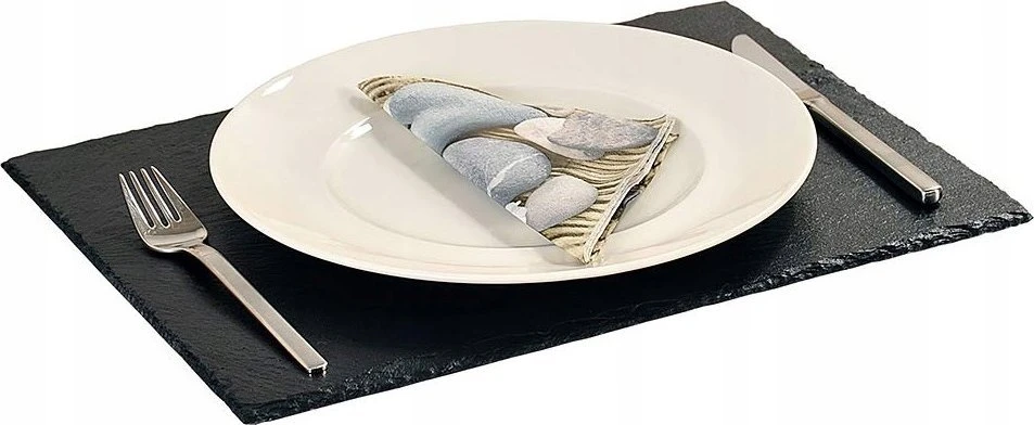 Kesper Padėklas Slate, su neslystančiomis kojelėmis, skalūnas, 40 x 30 cm, H 0,6/0,7 cm, vnt