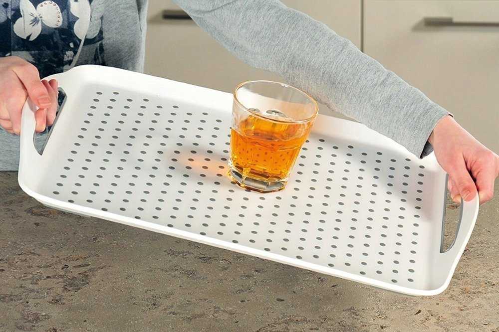 Kesper Serviravimo padėklas neslystantis PP plastikas, baltas
