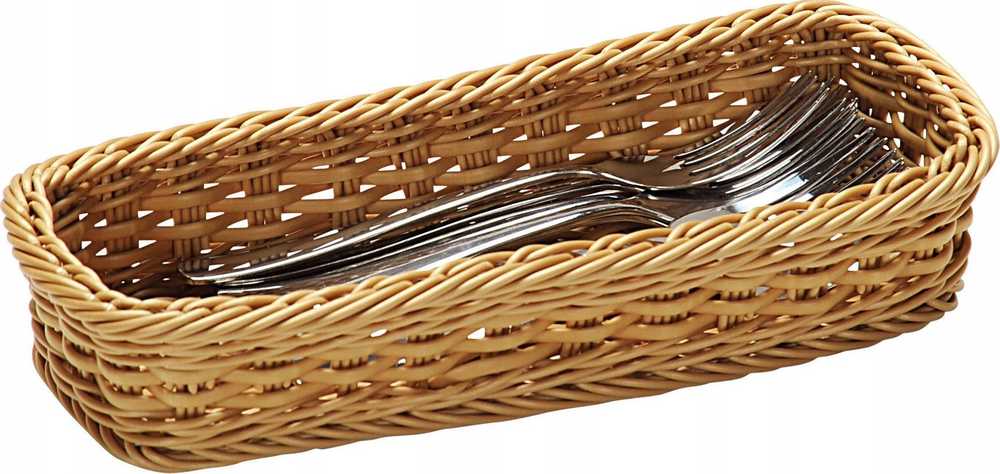 Stalo įrankių krepšelis, serviravimo indas, rudas, 28 x 11,5 cm, Kesper