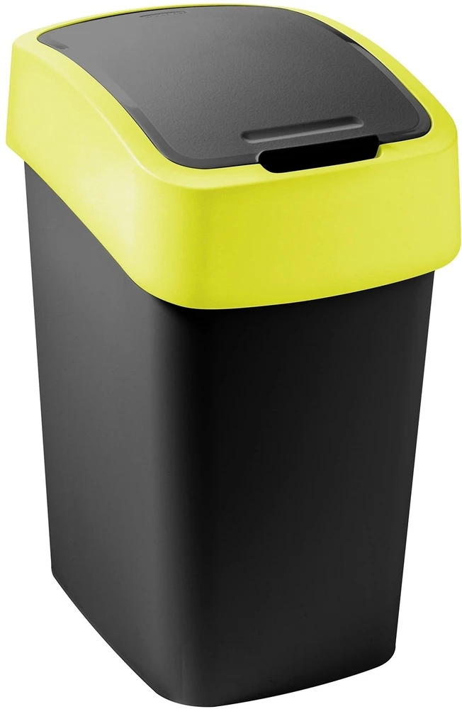 Keter CURVER ŠIUKŠLIADĖŽĖ „FLIP BIN” 9L /JUODA/ GELTONA