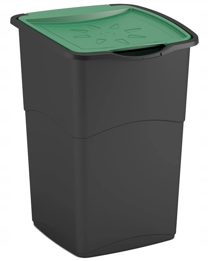 Keter CURVER ŠIUKŠLIADĖŽĖ „KORAL BIN” 47L /JUODA/ GELTONA