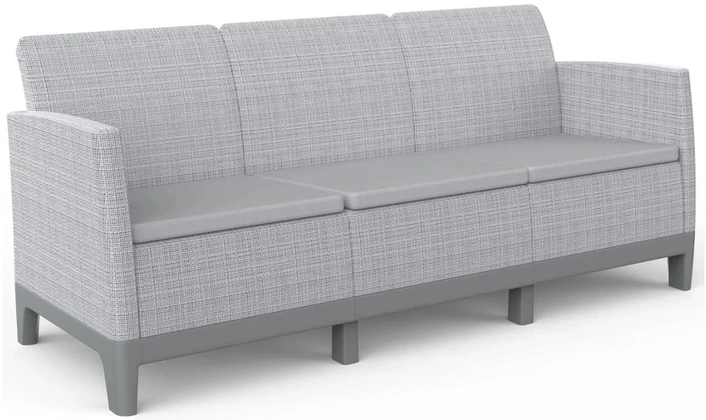 Keter sodo sofa dvivietė Scandi Form trivietė sofa šviesi pilka/tamsaus plieno pilka