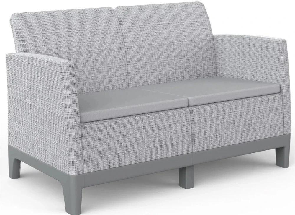 Keter sodo sofa dvivietė Scandi Form dvivietė sofa šviesi pilka/tamsaus plieno pilka