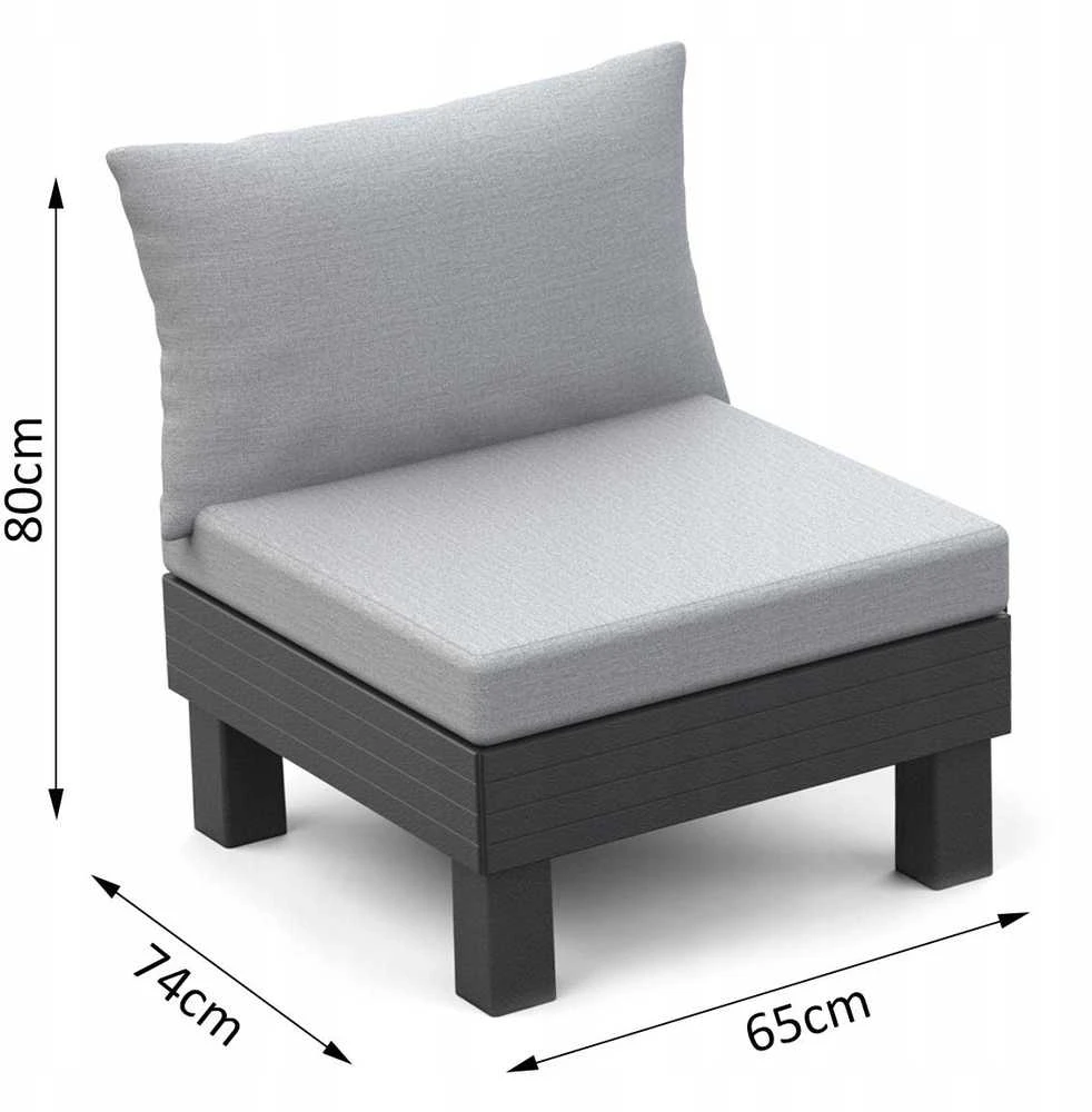 Lauko baldų komplektas Keter Sodo baldų komplektas Elements Balcony Set pilka/light pilka