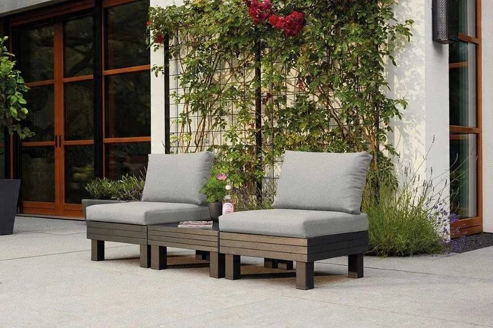 Lauko baldų komplektas Keter Sodo baldų komplektas Elements Balcony Set pilka/light pilka