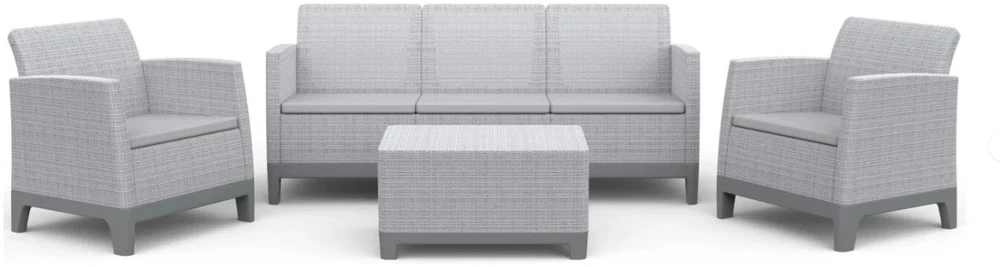 Keter Sodo baldų komplektas Scandi Forma 3 Seater Set light pilkas/dark steel pilkas
