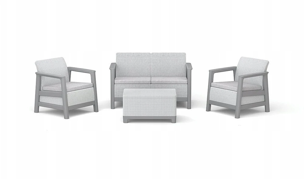 Keter Sodo baldų komplektas Scandi Linea 2 Seater Set light pilkas/dark steel pilkas