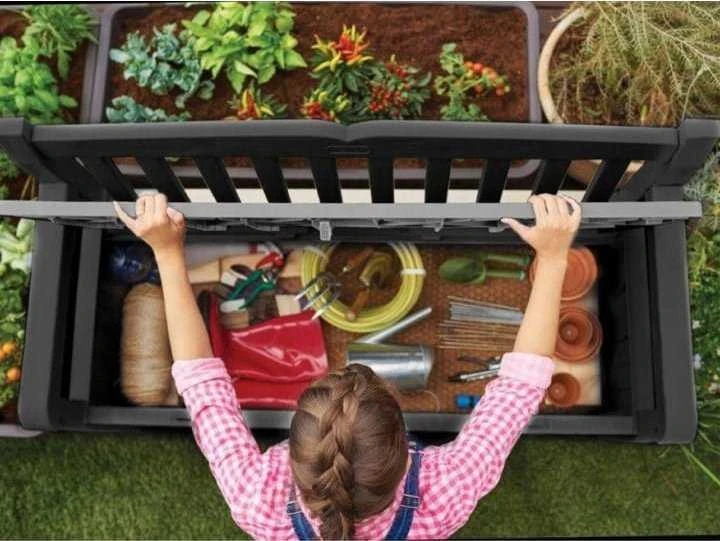 Keter Sodo suoliukas EDEN GARDEN BENCH 265 L, tamsiai pilkas
