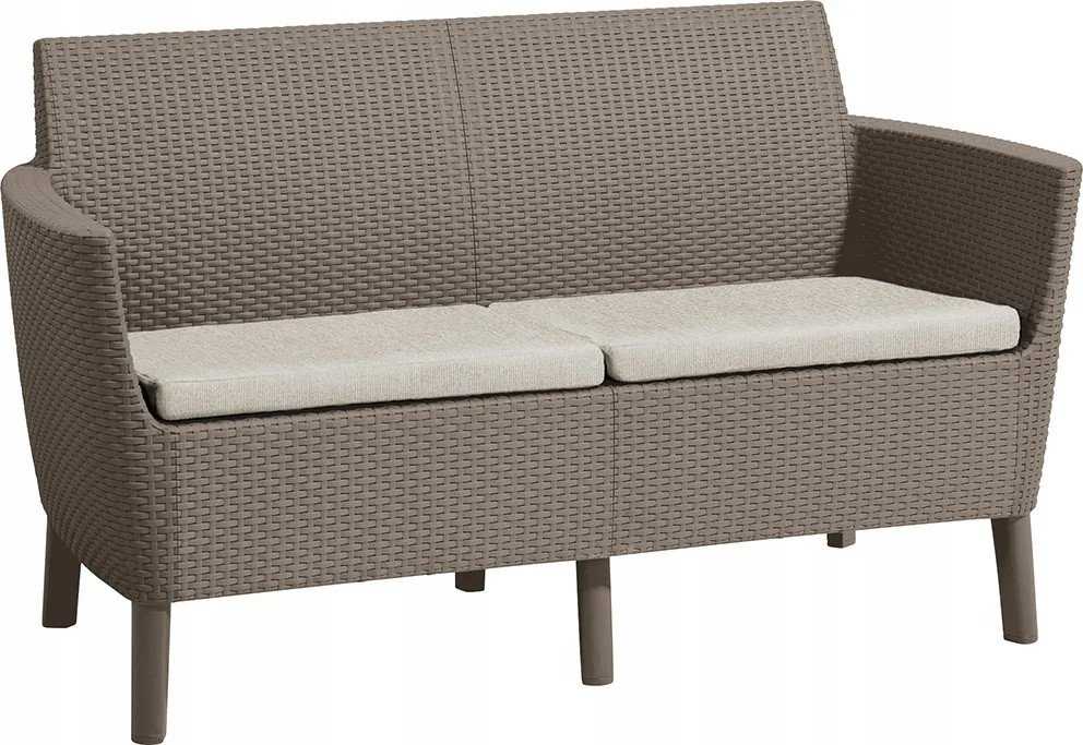 Keter sodo sofa dviems Salemo dvivietė sofa smėlio spalvos