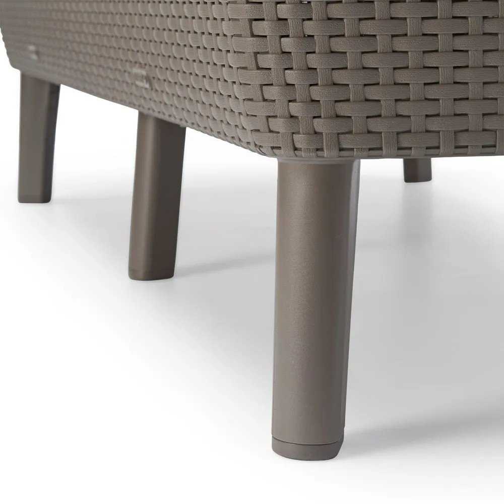 Keter sodo sofa dviems Salemo dvivietė sofa smėlio spalvos