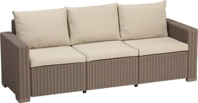 Keter California 3 Seater Sofa rusvai gelsvas